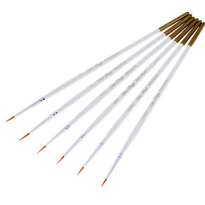 6 PCs Pointed Toe Hook Line Pen Art Painting Supplies