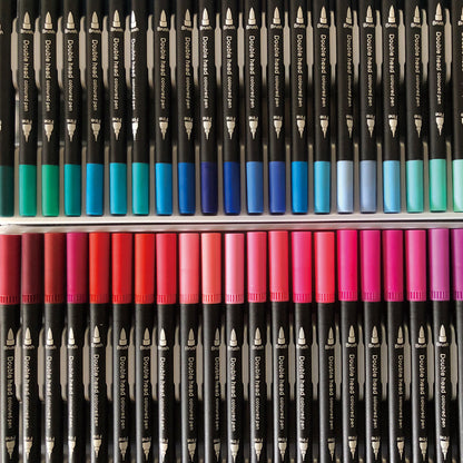 Soft Head Double Head Watercolor Pens Set Art Supplies