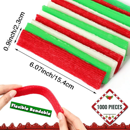 Wiki Sticks, Christmas Wax Craft Sticks Red Green White Bendable Sticky Wax Yarn Sticks With Storage Bag For DIY School Project Art Craft Supplies Clearance