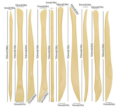 Plastic Clay Tools Suit 10-piece Set Art Supplies