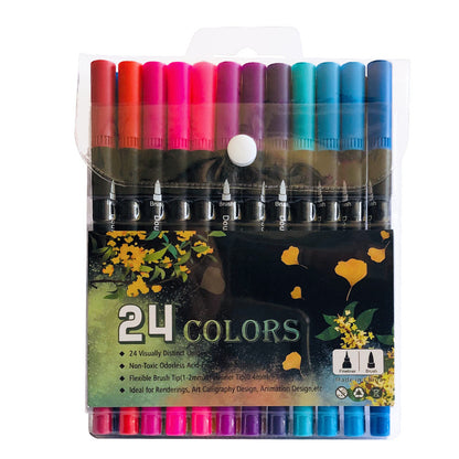 Soft Head Double Head Watercolor Pens Set Art Supplies