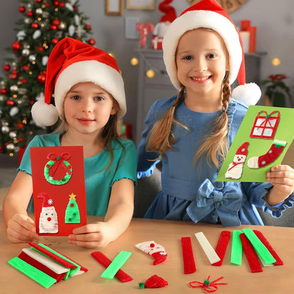 Wiki Sticks, Christmas Wax Craft Sticks Red Green White Bendable Sticky Wax Yarn Sticks With Storage Bag For DIY School Project Art Craft Supplies Clearance