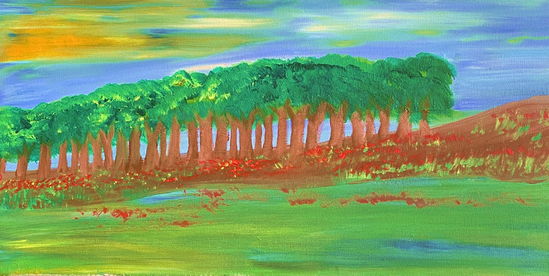 "Mom Says the Trees Are too Straight" Original Painting by Don Paone - Art by Don Paone and Friends